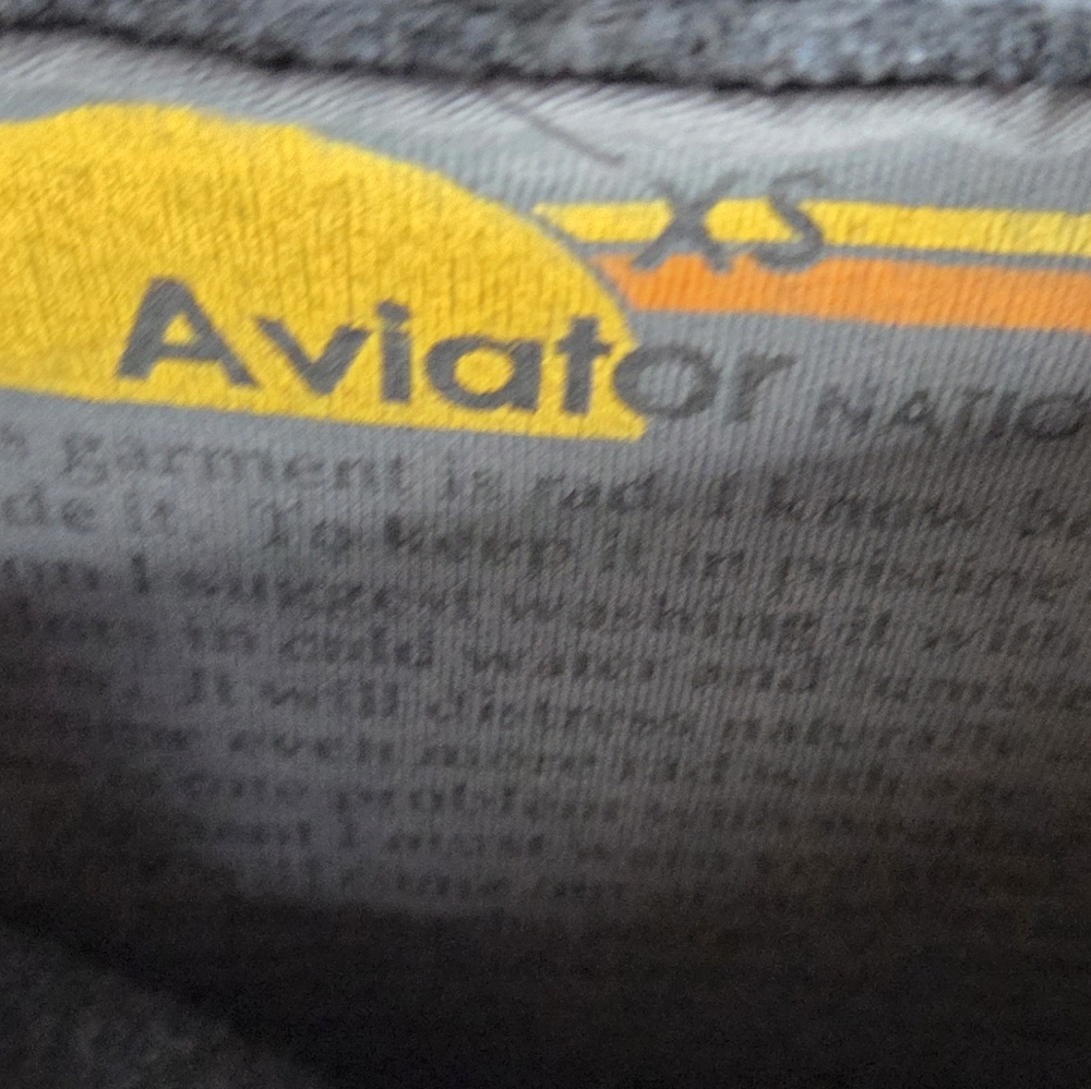 Aviator Nation Navy Blue Ninja Pullover Hoodie Zip Pocket Size X-Small - Picture 4 of 13